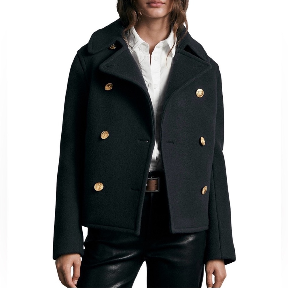 Rag & Bone Alfie Wool Peacoat In Navy Size XS NWOT